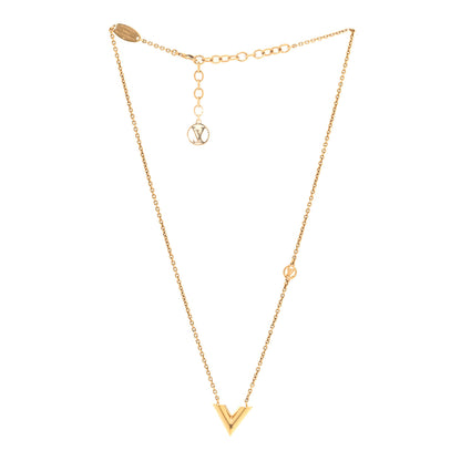 Louis Vuitton Essential V Necklace Gold 3 of 6