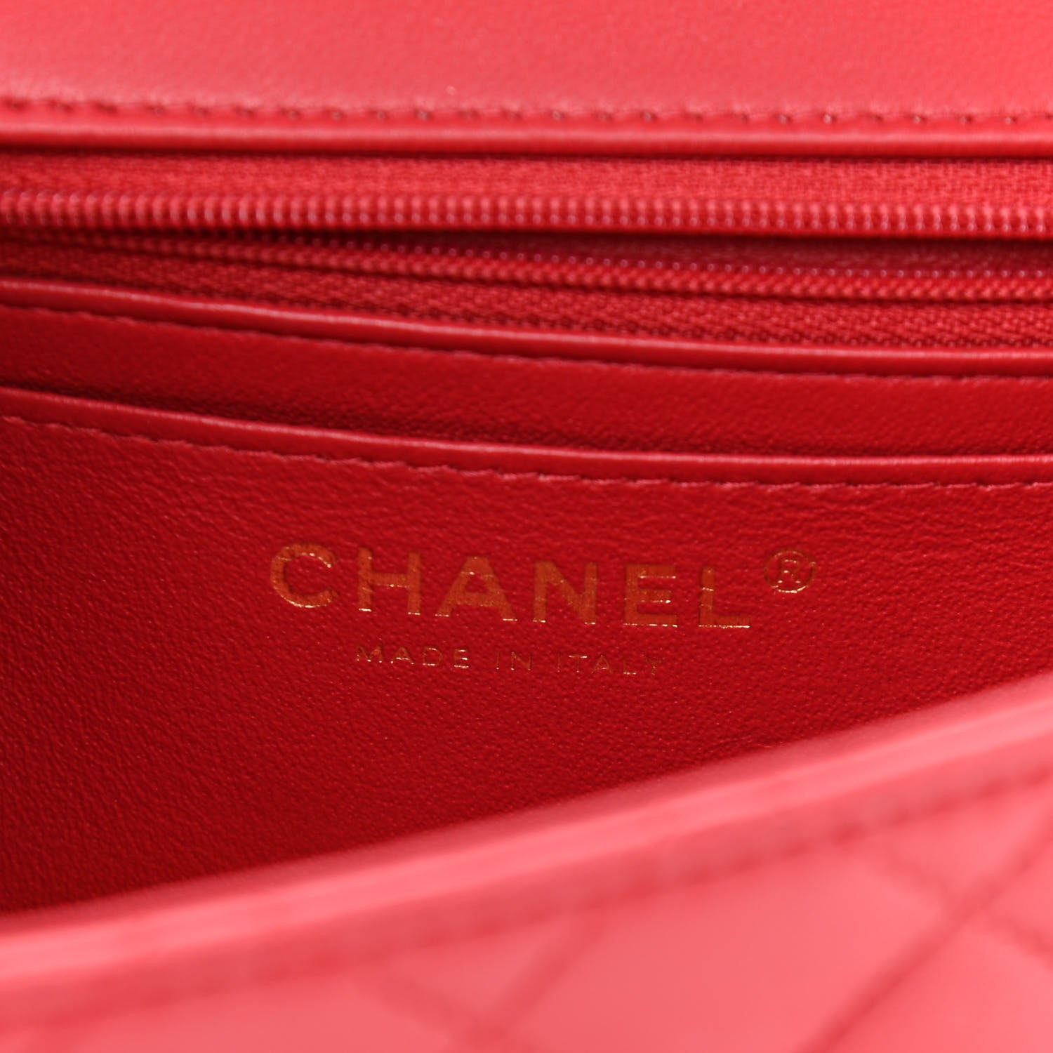 Chanel Lambskin Quilted Mini Top Handle Rectangular Flap Red 6 of 16