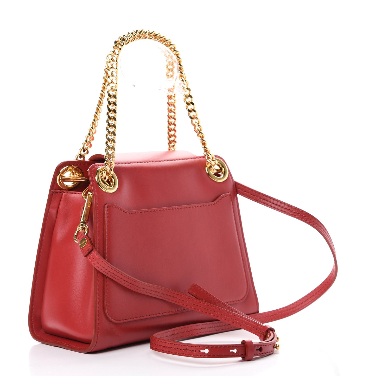 Shiny Calfskin Mini Annie Shoulder Bag Dreamy Red