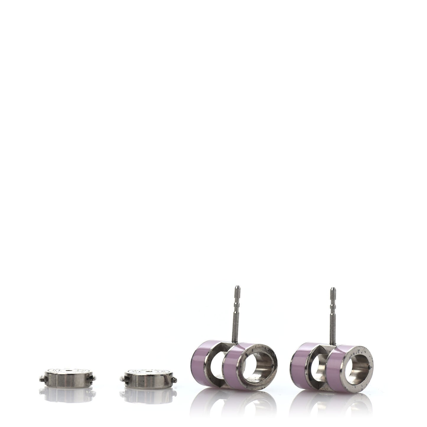 Palladium Lacquered Pop H Earrings