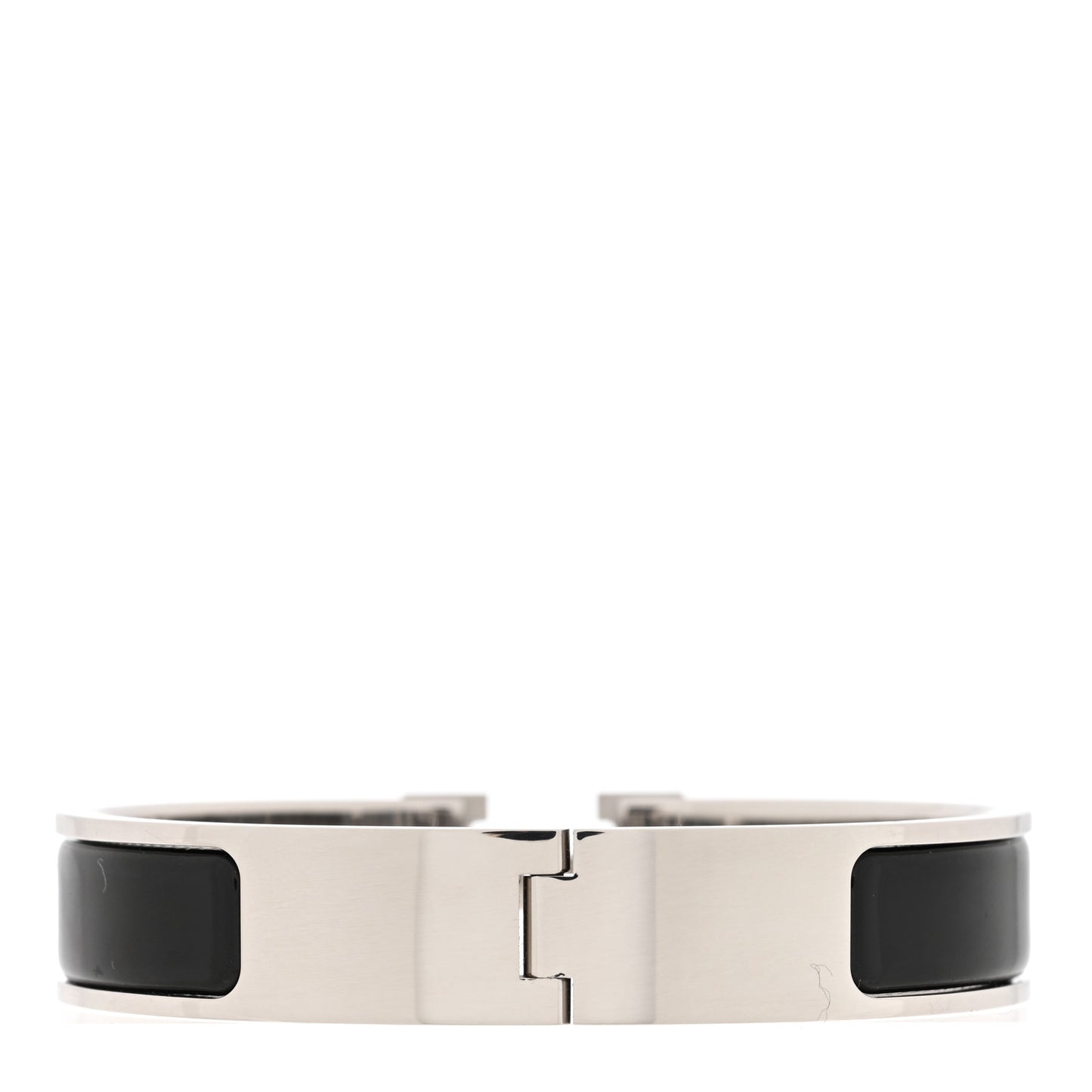 Enamel Narrow Clic Clac H Bracelet PM Black