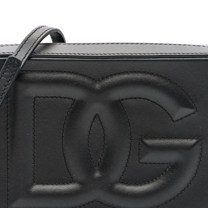 Dolce & Gabbana DOLCE GABBANA Calfskin Small DG Logo Camera Crossbody Bag Black 7 of 9