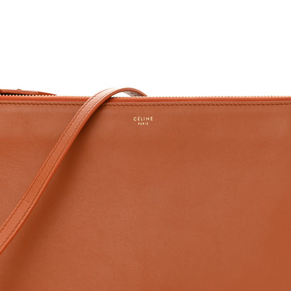 Celine Lambskin Large Trio Crossbody Bag Light Copper 9 of 14