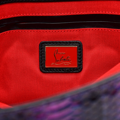 Christian Louboutin Watersnake Rocaille Rougissime Clutch Violet 8 of 11