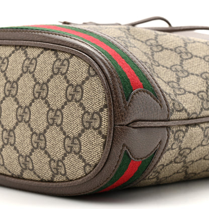 Gucci GG Supreme Monogram Web Small Ophidia Bucket Bag Brown 9 of 10
