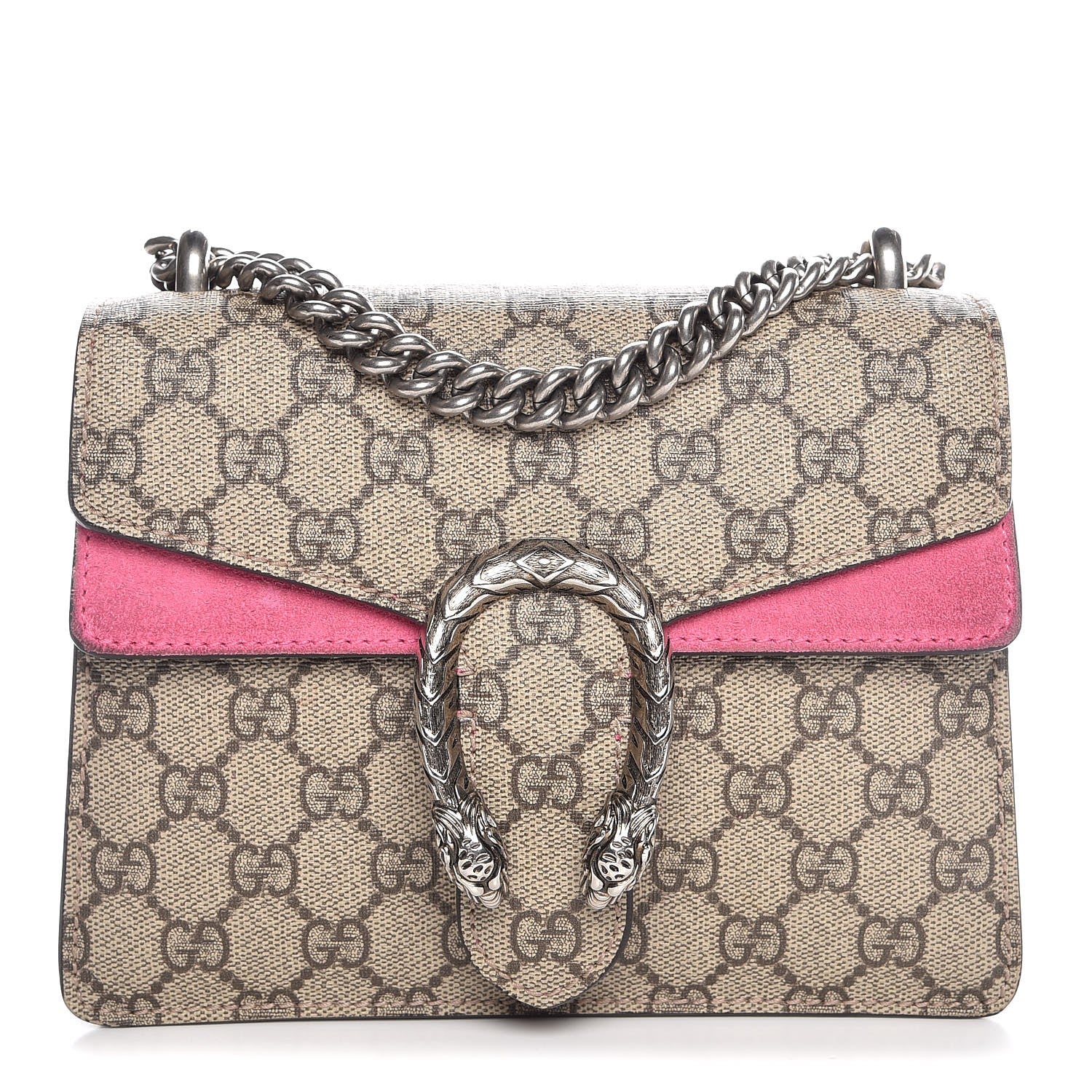 Gucci GG Supreme Monogram Mini Dionysus Shoulder Bag Pink 1 of 9