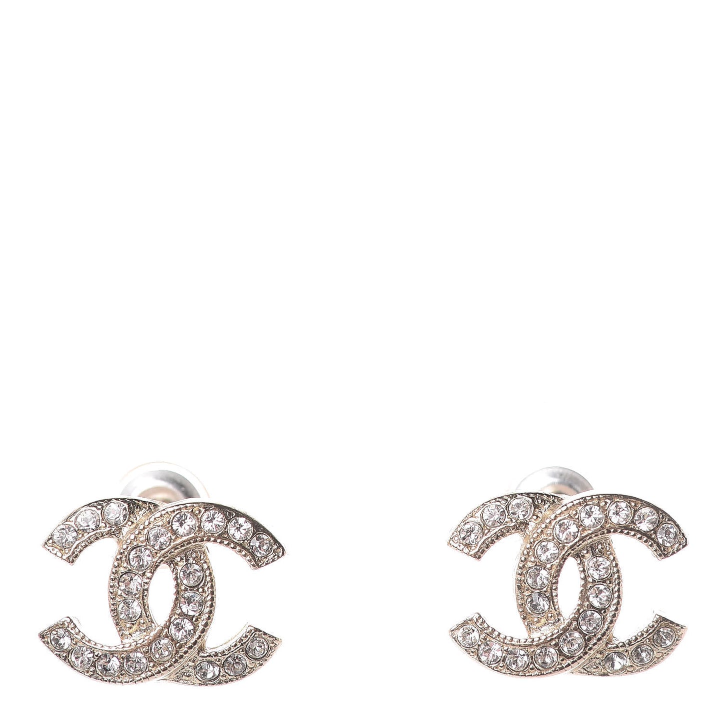 Crystal Mini CC Earrings Gold