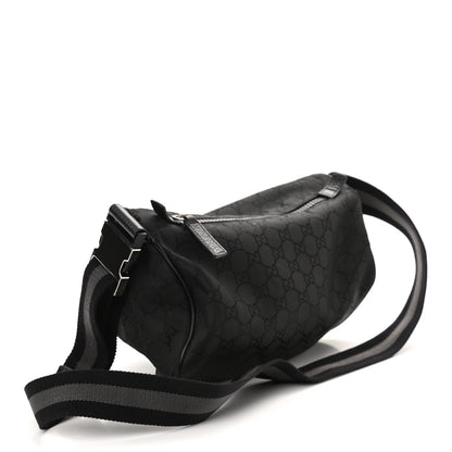 Gucci Nylon Monogram Fanny Pack Belt Bag Black 3 of 10