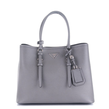 Prada Saffiano Cuir Medium Double Handle Tote Marmo 1 of 8