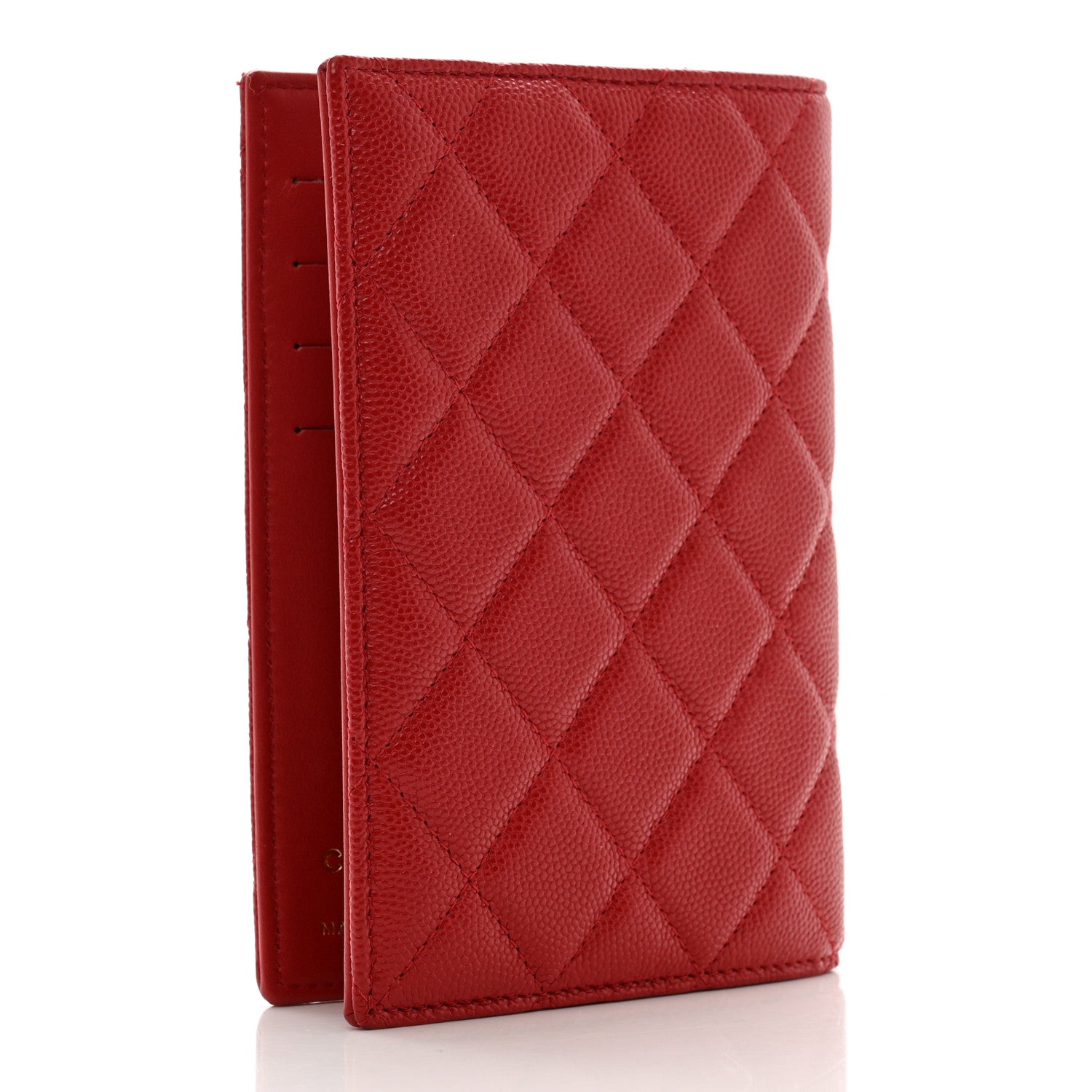 Chanel Caviar Quilted Passport Holder Red 3 of 8