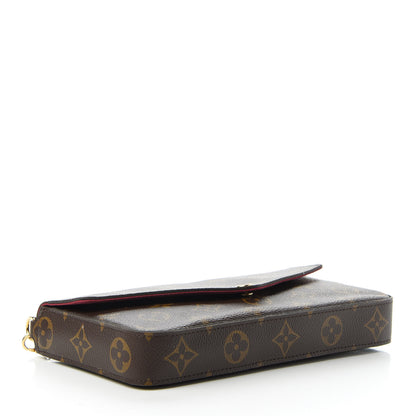 Louis Vuitton Monogram Pochette Felicie Chain Wallet Fuchsia 4 of 11