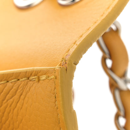 Chanel Caviar Quilted CC Box Flap Yellow 16 of 18