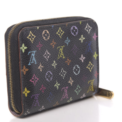 Louis Vuitton Monogram Multicolor Zippy Coin Purse Black Violet 3 of 6