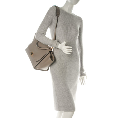 Celine Natural Calfskin Medium Trapeze Light Grey 9 of 14