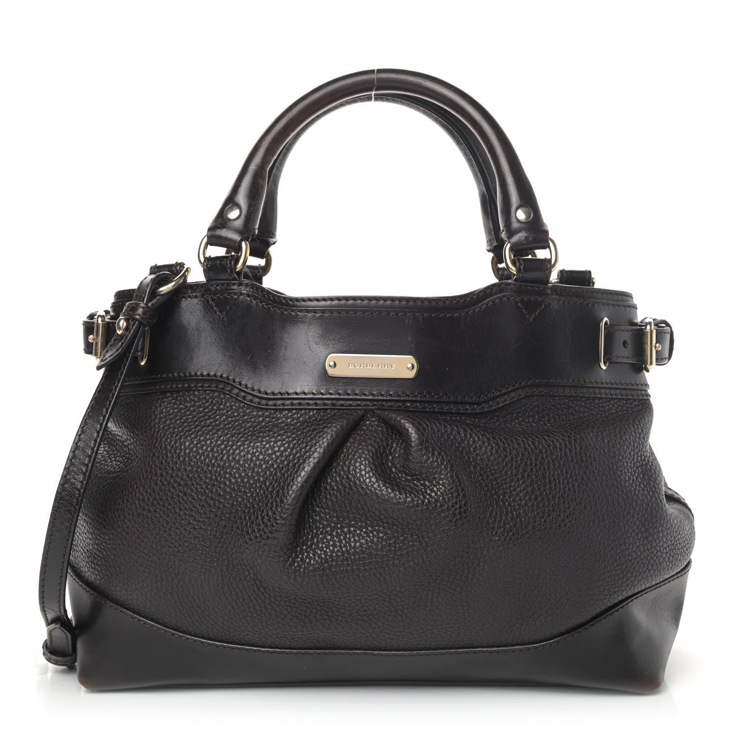 Burberry Grainy Calfskin Shoulder Bag Dark Chocolate 1 of 7