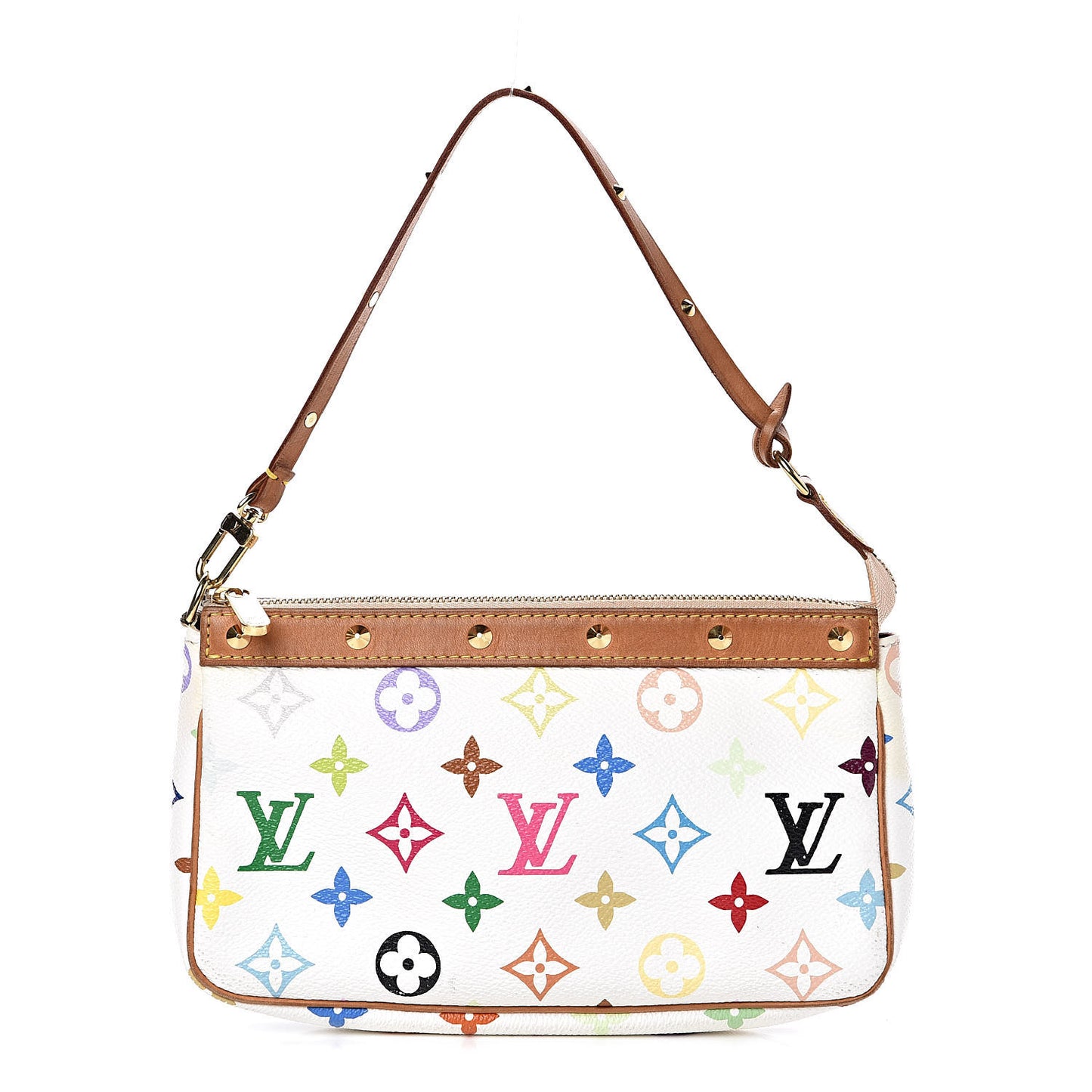 Monogram Multicolor Pochette Accessories White