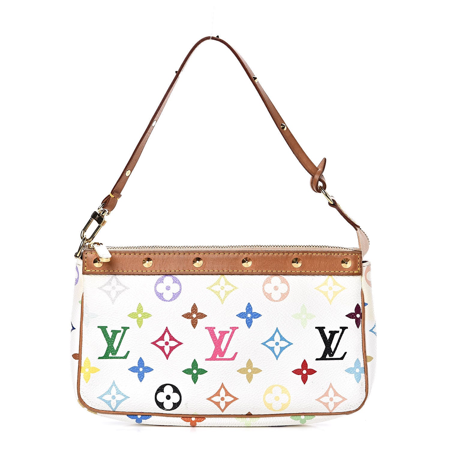 Louis Vuitton Monogram Multicolor Pochette Accessories White 1 of 14