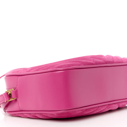 Saint Laurent Suede Matelasse Monogram Lou Camera Bag Rose 9 of 11
