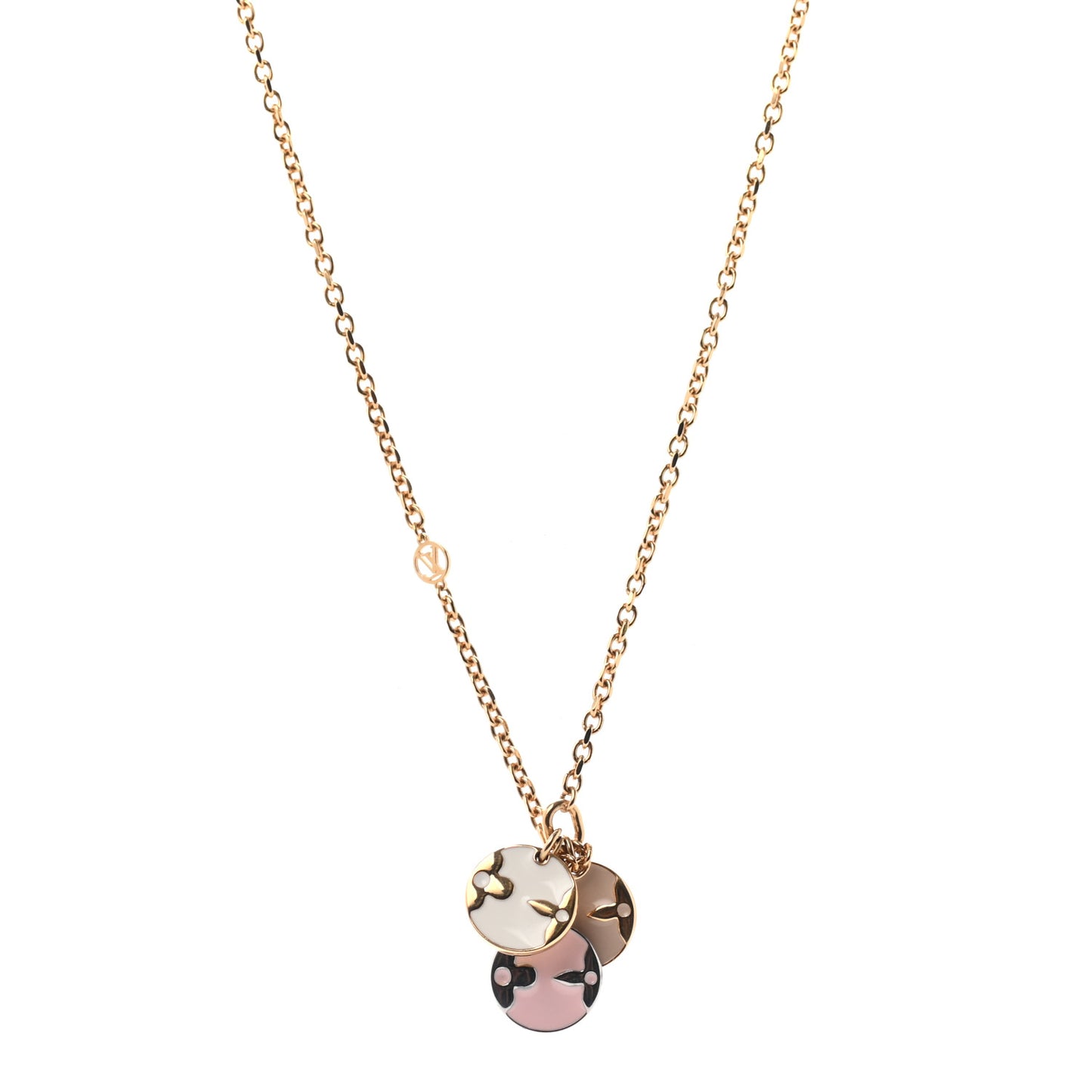 Monogram Charms Necklace Gold