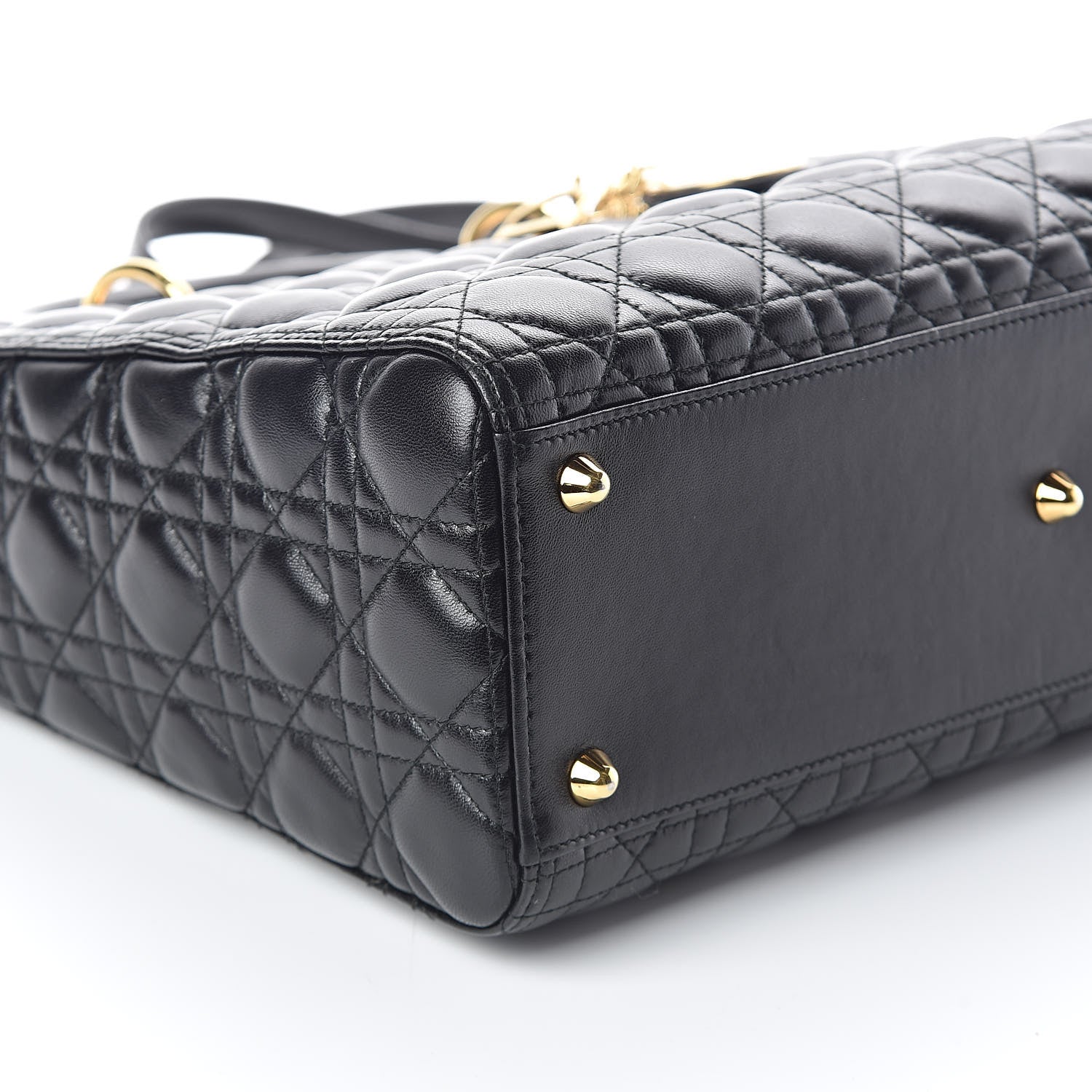 Christian Dior Lambskin Cannage Large Lady Dior Black 7 of 8