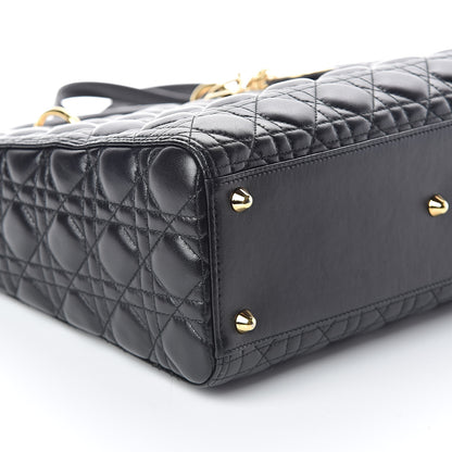 Christian Dior Lambskin Cannage Large Lady Dior Black 7 of 8