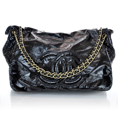 Chanel Vinyl XL Rock and Chain Flap Black 1 of 10