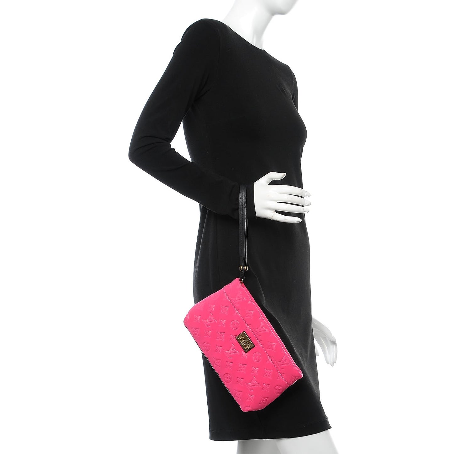 Monogram Scuba Clutch Pochette Fuchsia