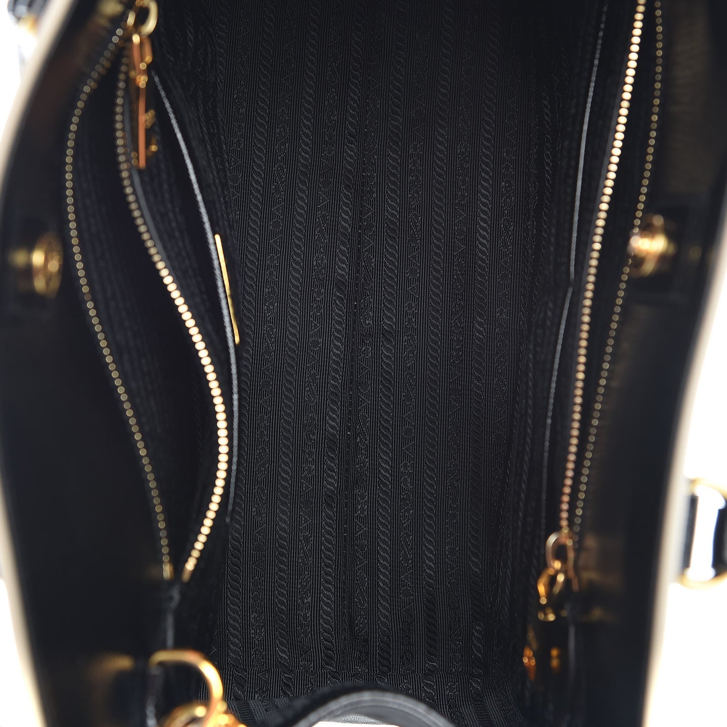 Prada Saffiano Vernice Shopping Tote Black White 7 of 12