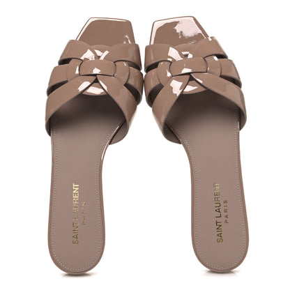 Saint Laurent Patent Tribute 05 Slide Sandals 37 Dark Pink 2 of 11