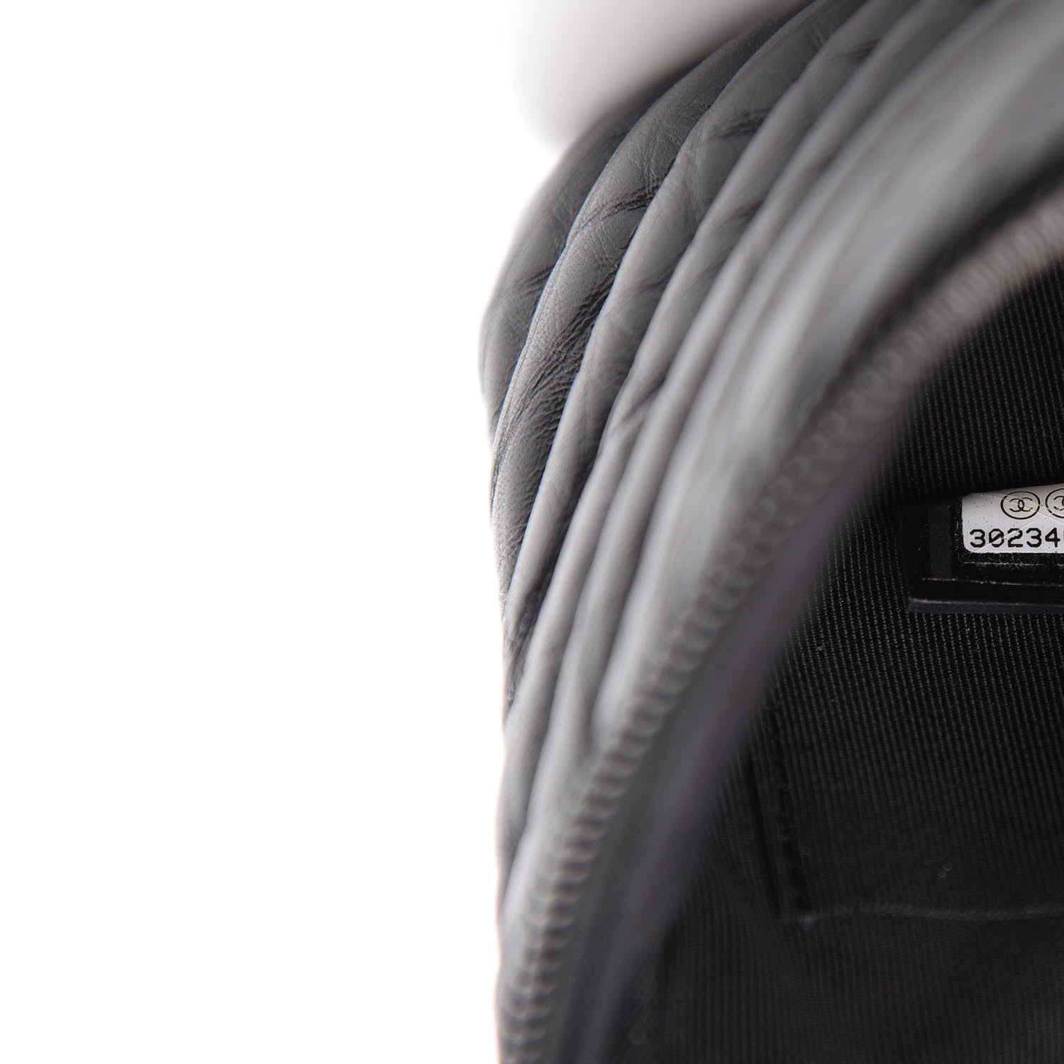 Chanel Aged Calfskin Chevron Quilted Medium Reissue Cosmetic Case So Black 7 of 7