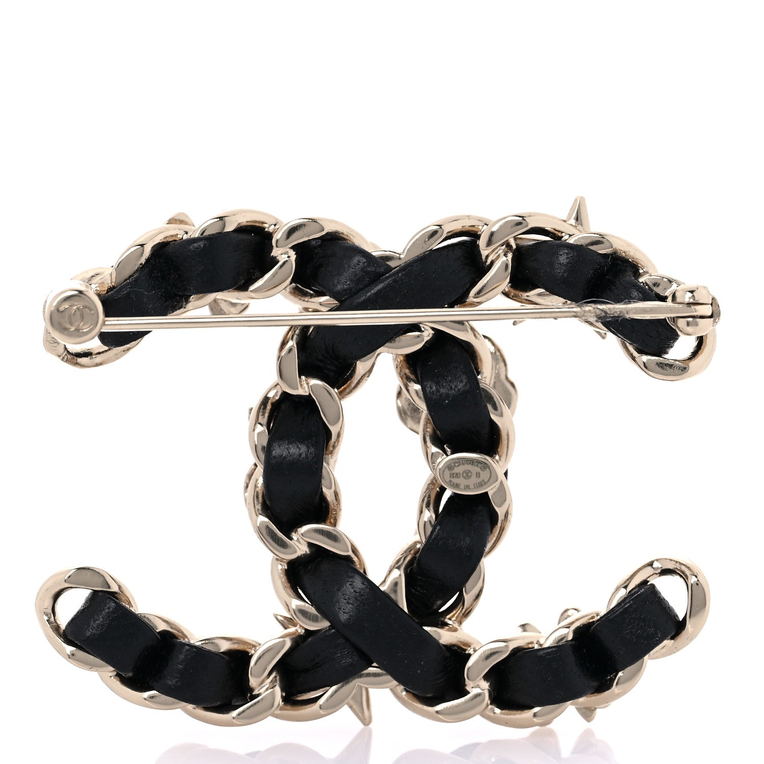 Chanel Lambskin Pearl Strass Sergeant Chanel Brooch Gold 2 of 5