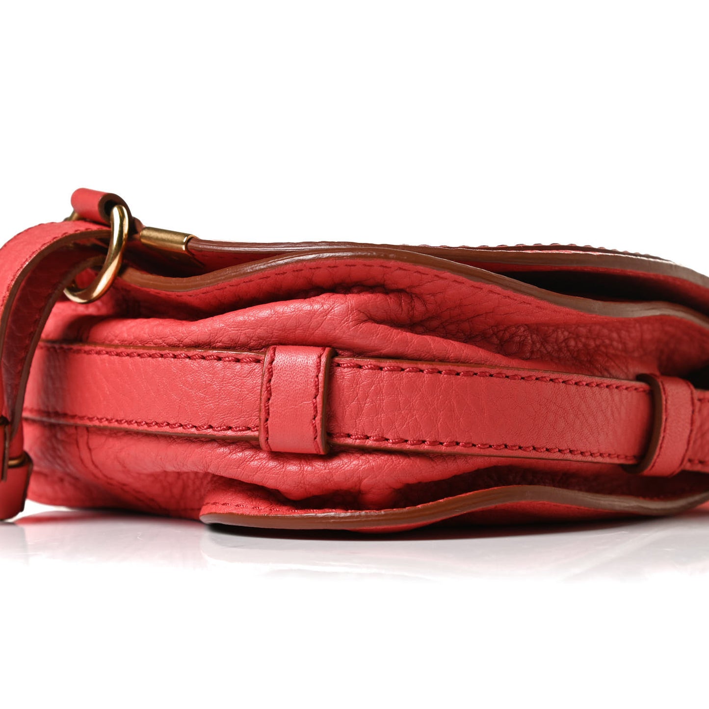 Calfskin Mini Marcie Round Crossbody Bag Brick