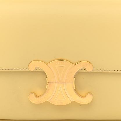 Celine Shiny Calfskin Triomphe Shoulder Bag Papyrus 9 of 11