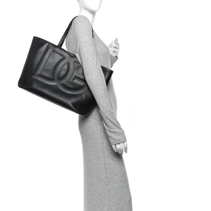 Dolce & Gabbana Calfskin Medium DG Logo Shopper Tote Black 2 of 12