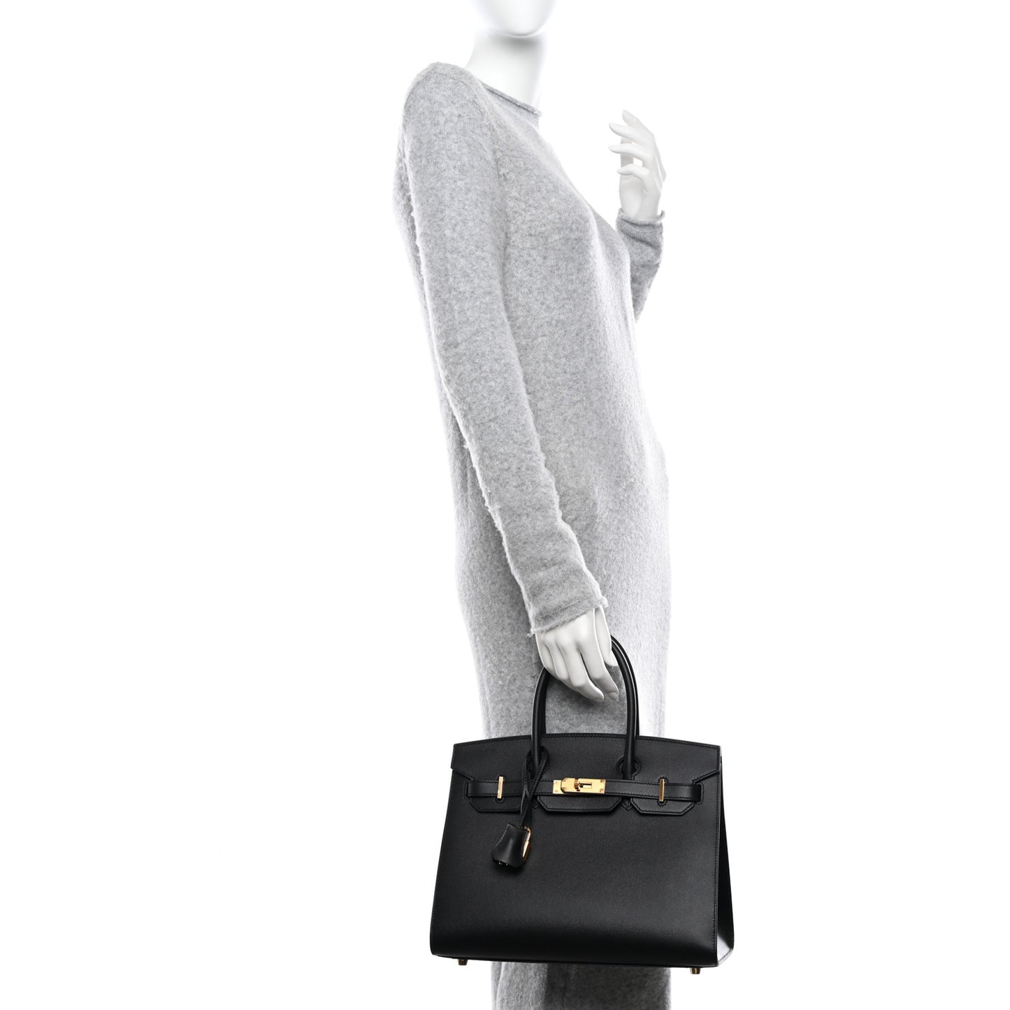 Madame Calfskin Birkin Sellier 30 Black