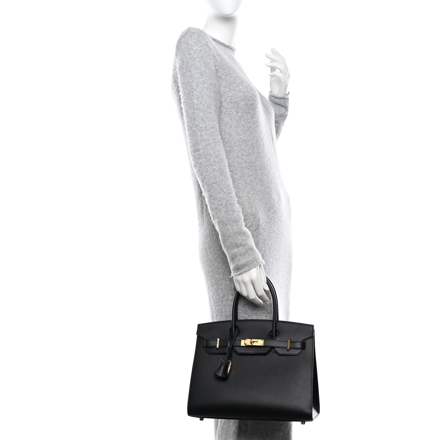 Hermes Madame Calfskin Birkin Sellier 30 Black 2 of 11