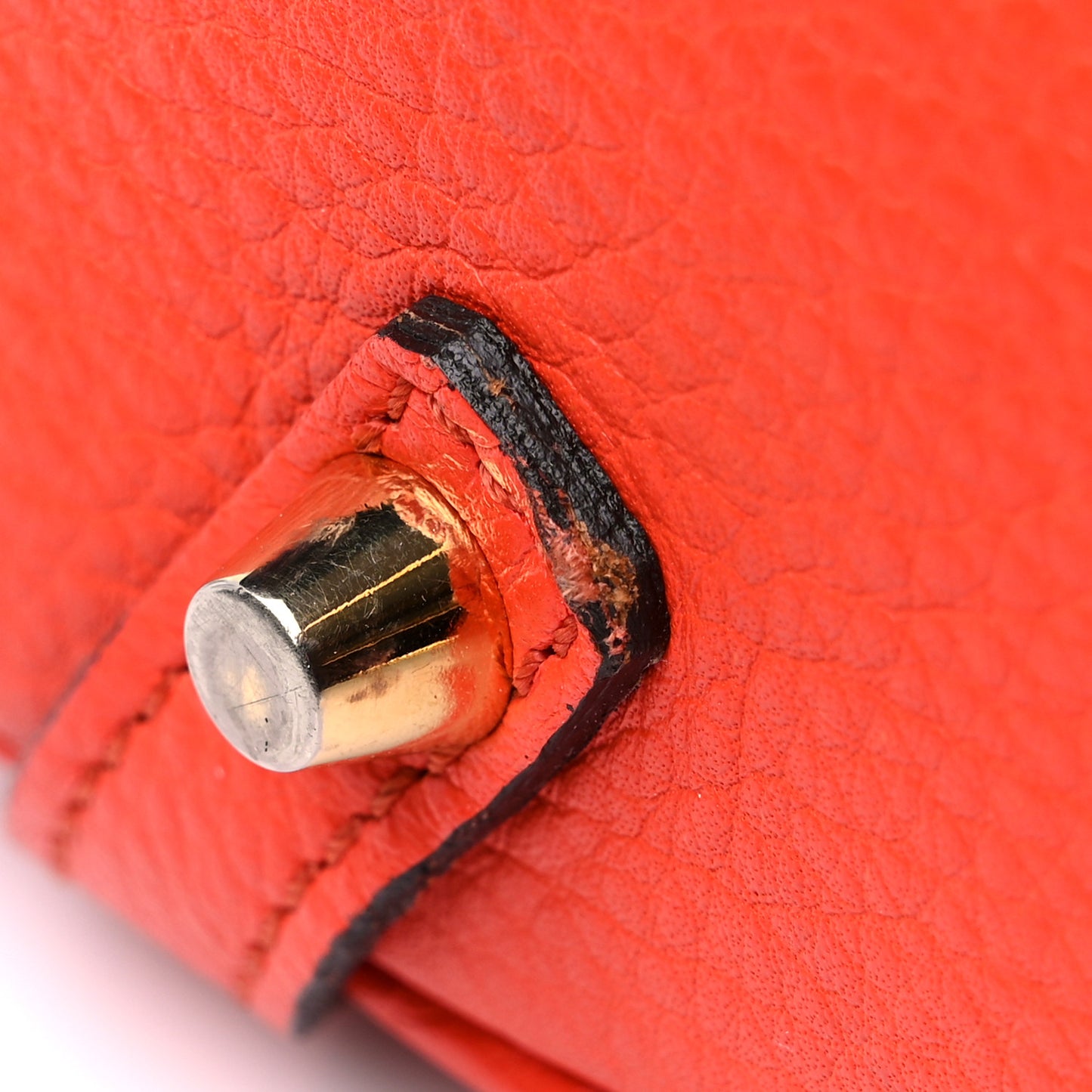 House Check Drawstring Hobo Orange