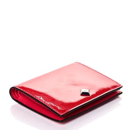 MCM Patent Monogram Bifold Wallet Red 3 of 6