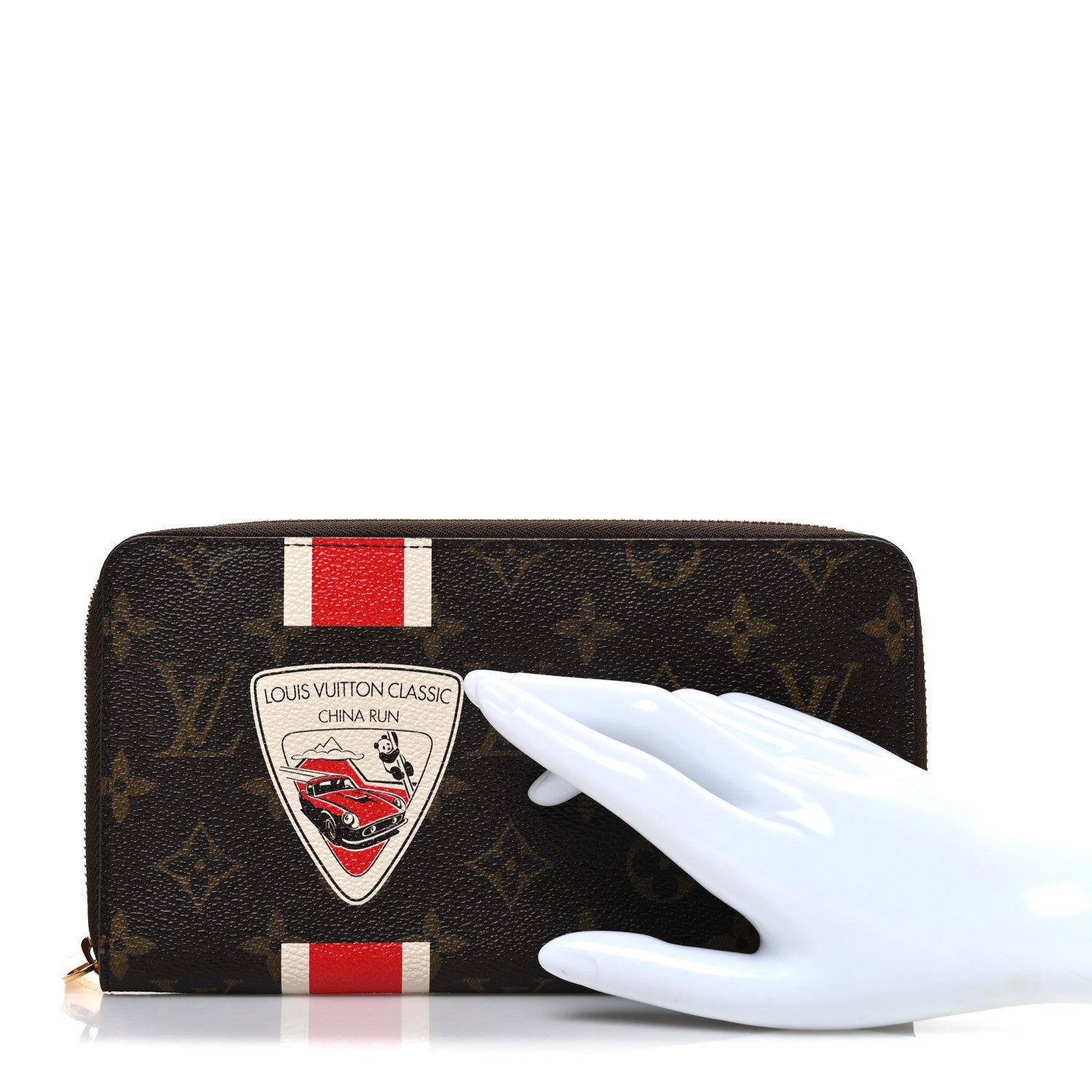 Louis Vuitton 長財布 ブラック/レッド/ホワイト Louis Vuitton Monogram China Run Patch Zippy Organizer Wallet Red