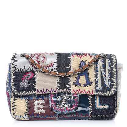 Chanel Denim Tweed Patchwork Medium Single Flap Multicolor 1 of 13