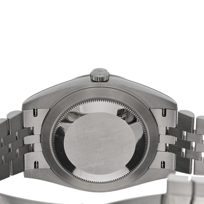 Rolex Stainless Steel 18K White Gold Diamond 41mm Oyster Perpetual Datejust Watch Bright Blue 126334 4 of 5