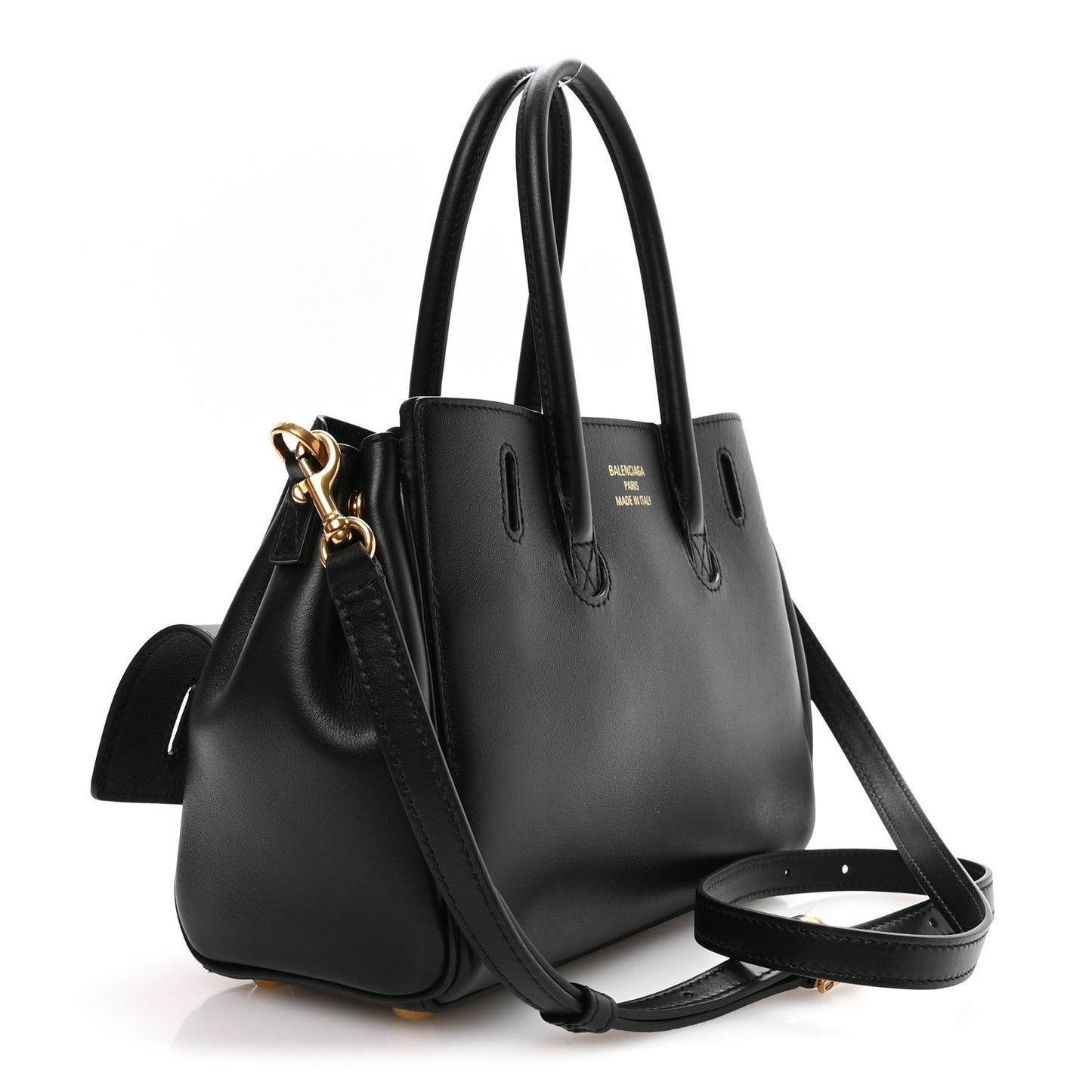 Smooth Calfskin Mini Bel Air Carry All Bag Black