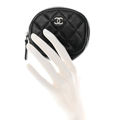 Chanel Iridescent Caviar Quilted Zip Around Classic Coin Purse Black 2 of 8