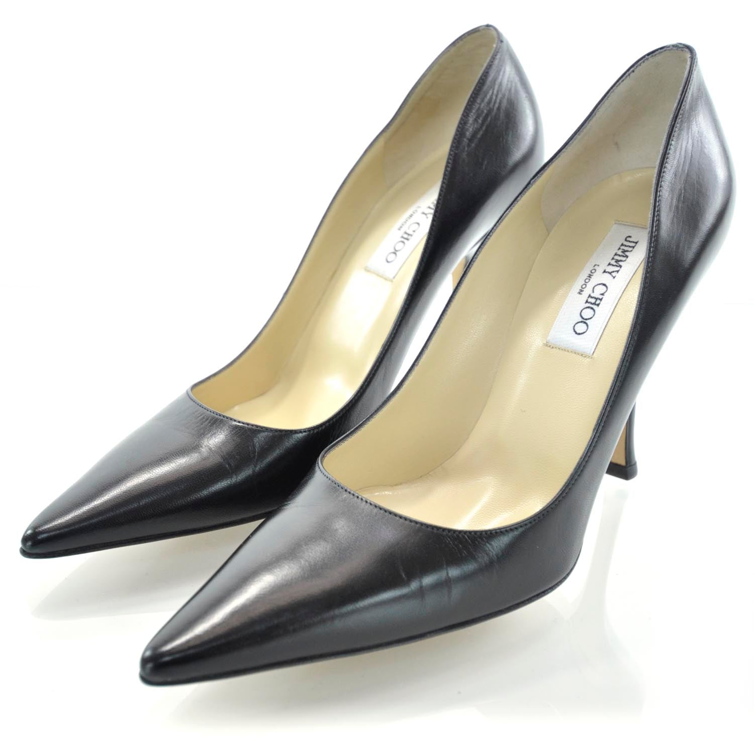Jimmy Choo Leather Agnes 85mm Heels 40 Black 2 of 6