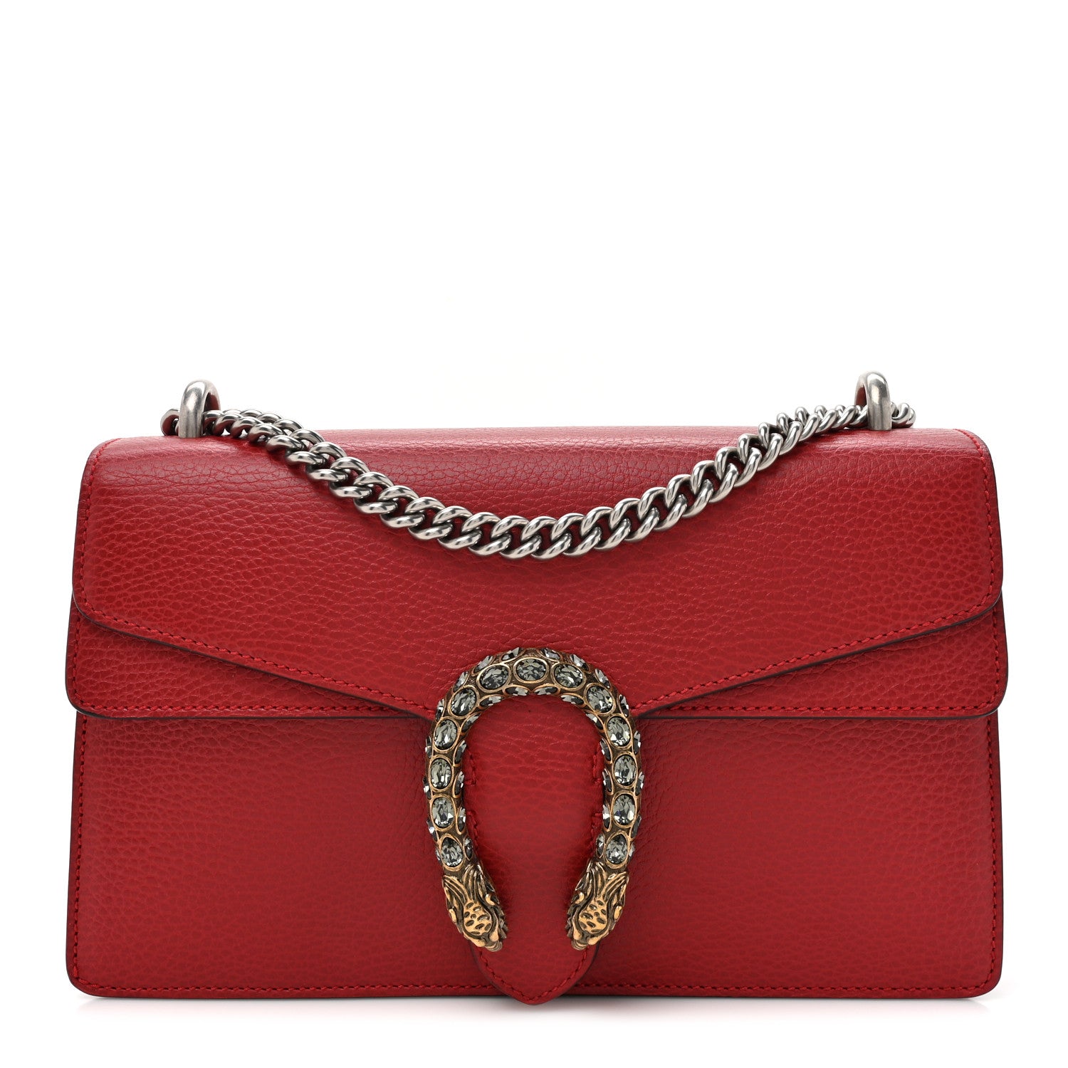 Gucci Dollar Calfskin Swarovski Crystal Small Dionysus Shoulder Bag Hibiscus Red 1 of 19