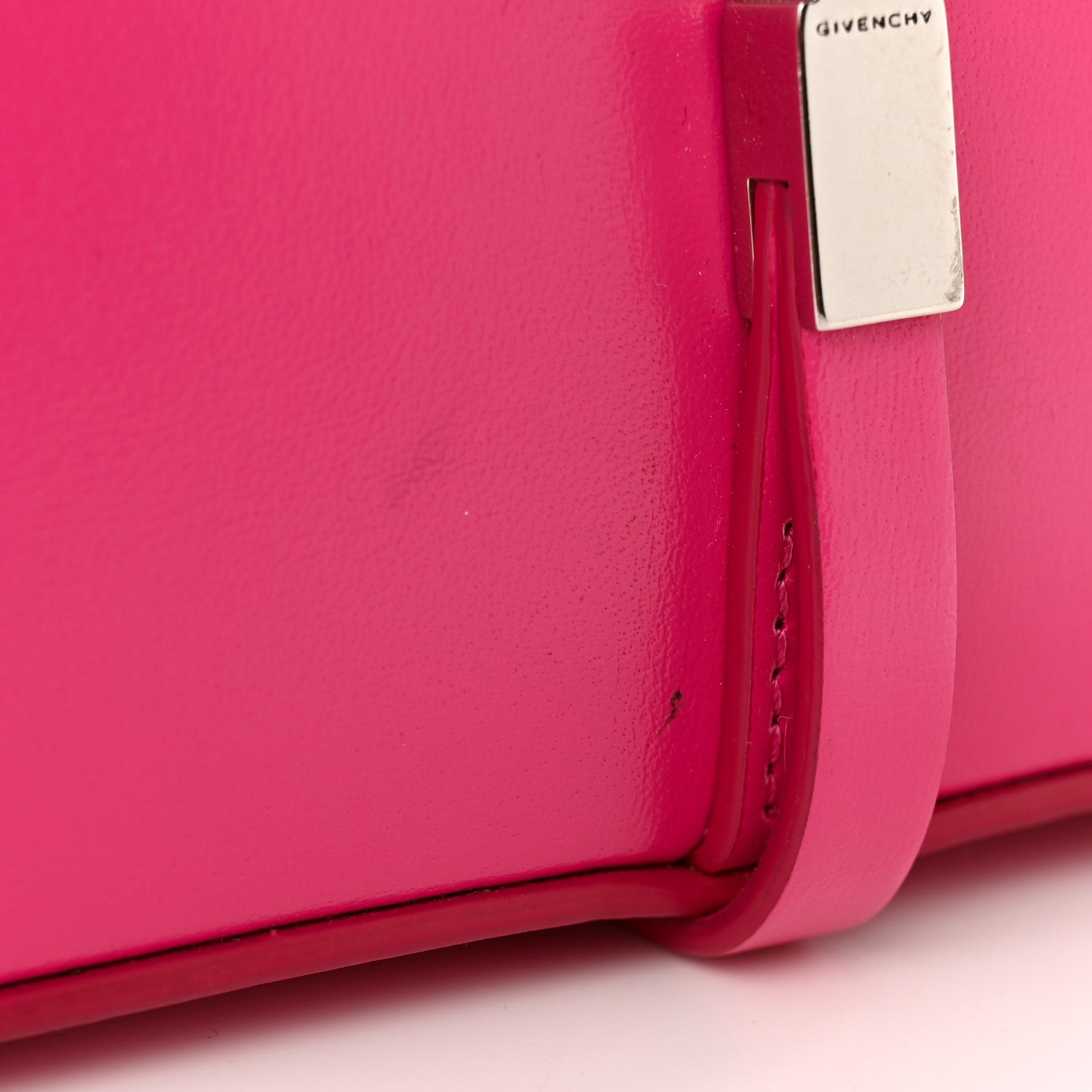 Givenchy Box Calfskin Mini Cut Out Shoulder Bag Neon Pink 15 of 18