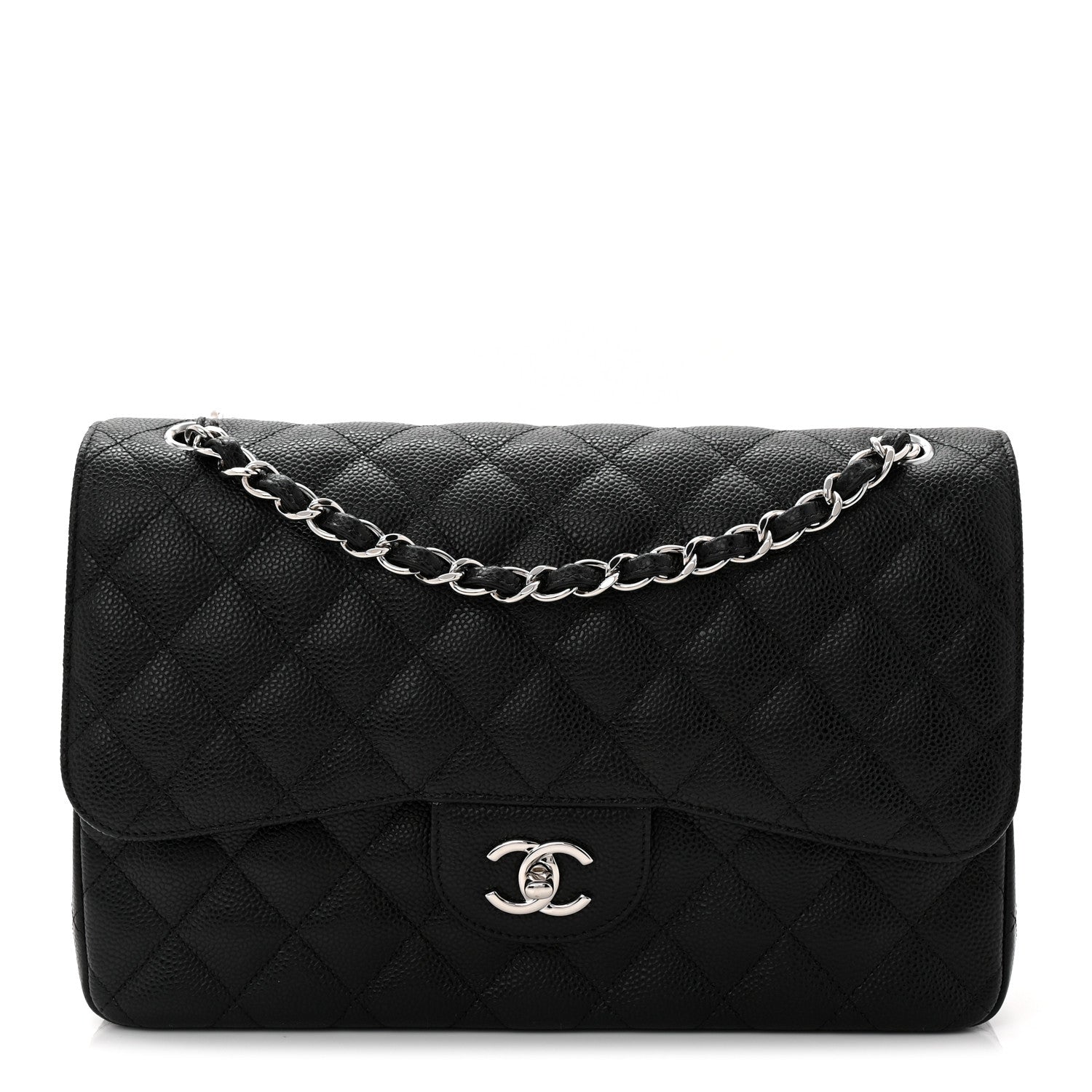 Chanel Caviar Quilted Jumbo Double Flap Black 1 of 11