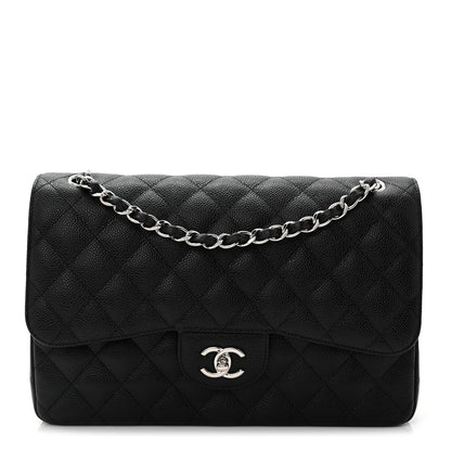 Chanel Caviar Quilted Jumbo Double Flap Black 1 of 11