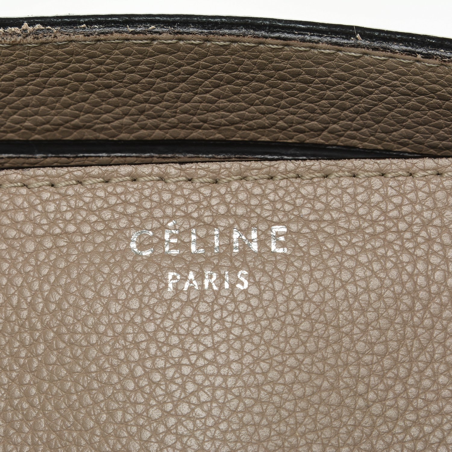 Celine Drummed Calfskin Mini Luggage Dune 6 of 11