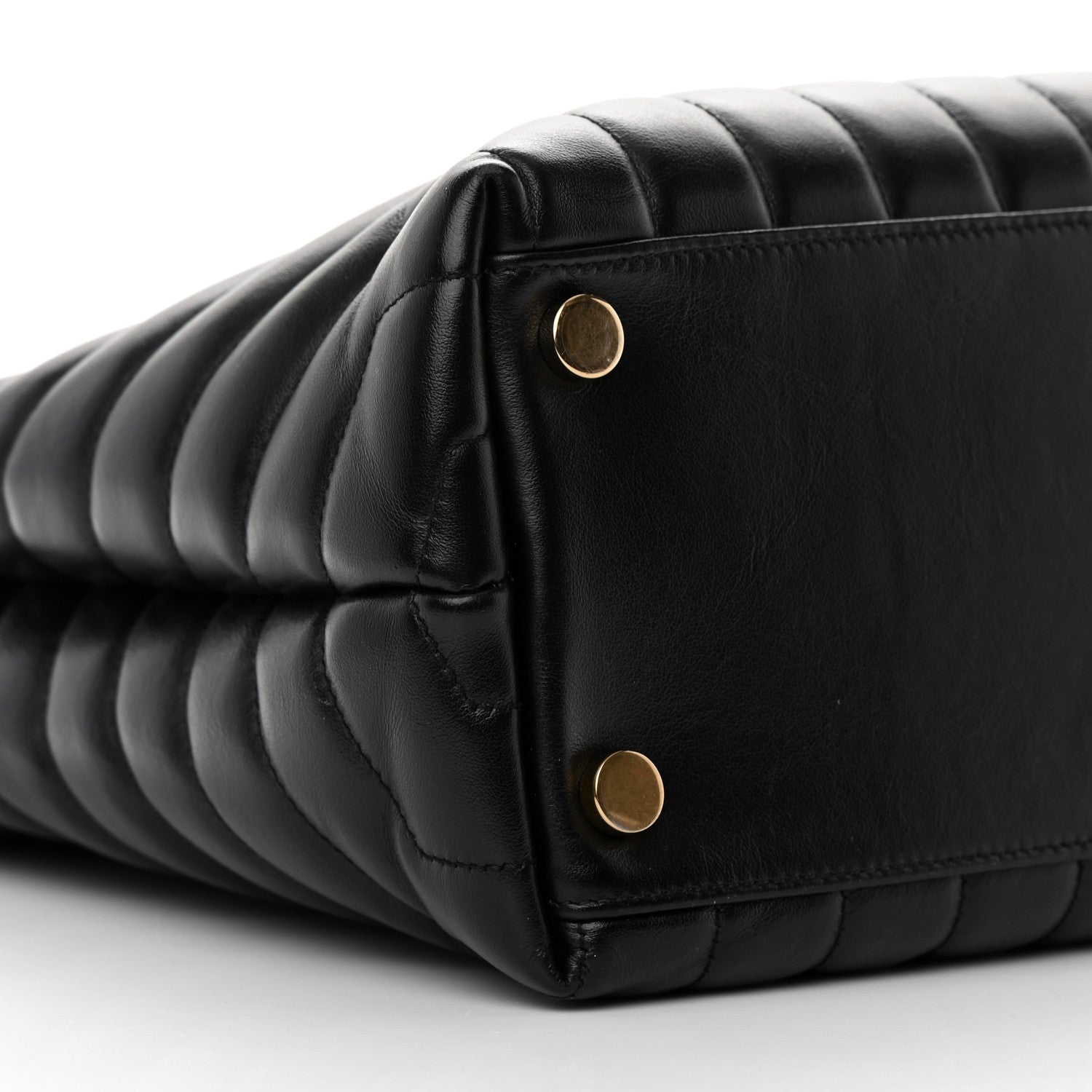 Saint Laurent Calfskin Y Quilted Monogram Large Loulou Shopper Black 10 of 17